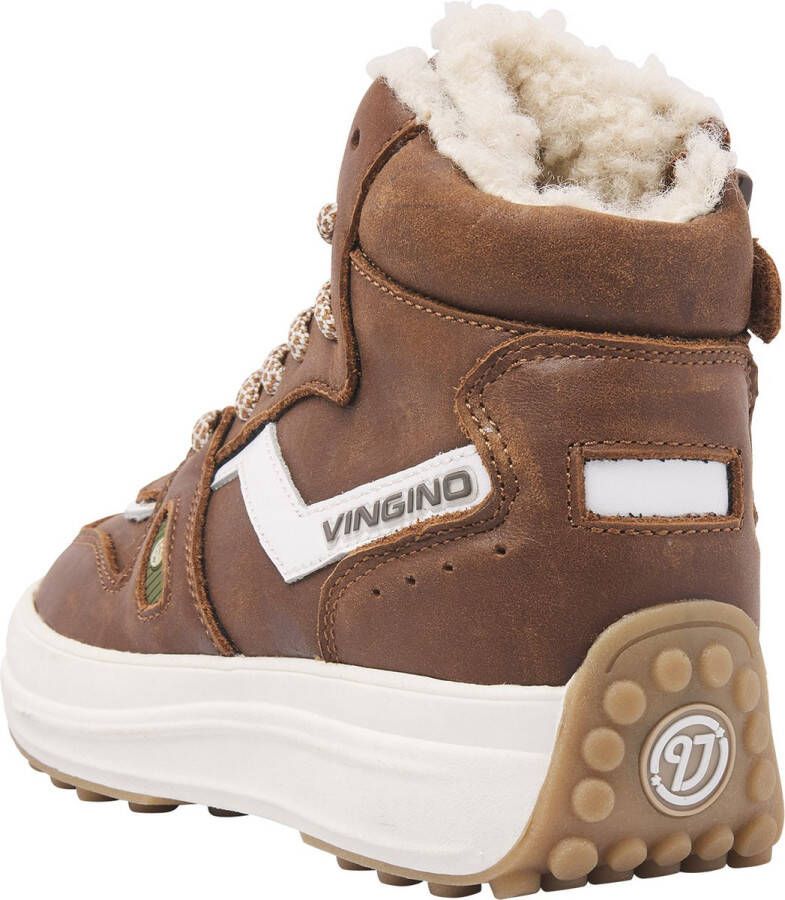 Vingino Max Mid Veterschoenen Hoog cognac