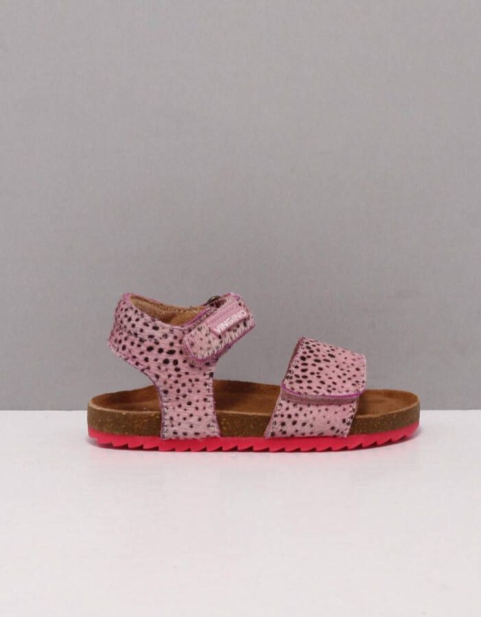 Vingino Tavi leren sandalen met dierenprint roze - Foto 12