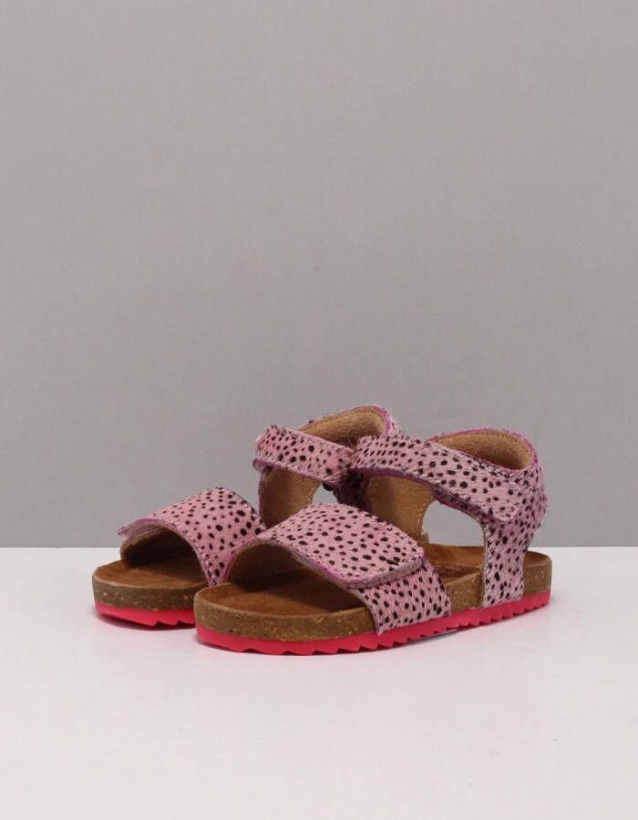 Vingino Tavi leren sandalen met dierenprint roze - Foto 13