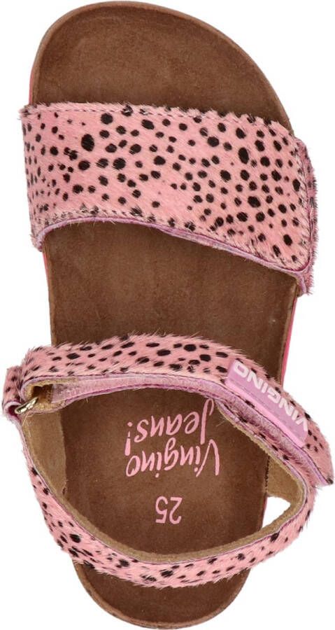 Vingino Tavi leren sandalen met dierenprint roze - Foto 14