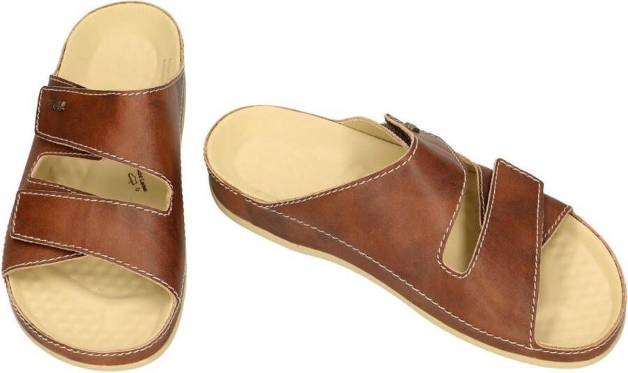 Vital -Heren cognac caramel pantoffels & slippers - Foto 2