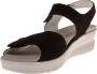 Lloyd Comfortabele leren sandalen met sleehak Black Dames - Thumbnail 7