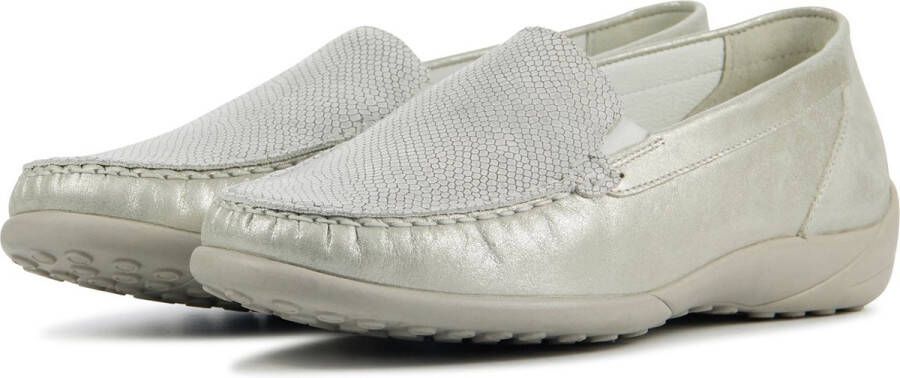 Wäldlaufer Waldlaufer Instappers Loafers Dames Damesschoenen Leer 640004 met Grijs