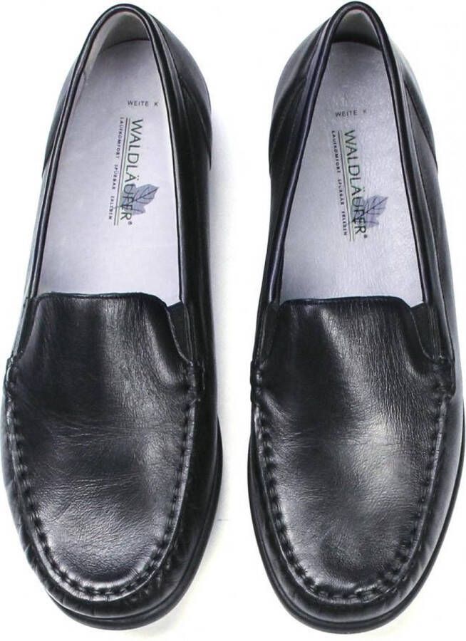 Wäldlaufer Waldlaufer Instappers Loafers Dames Damesschoenen Leer 640004 Zwart