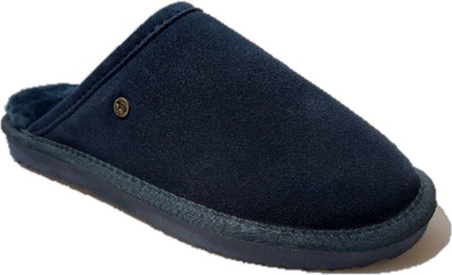 Warmbat Classic Mannen Sloffen Donkerblauw