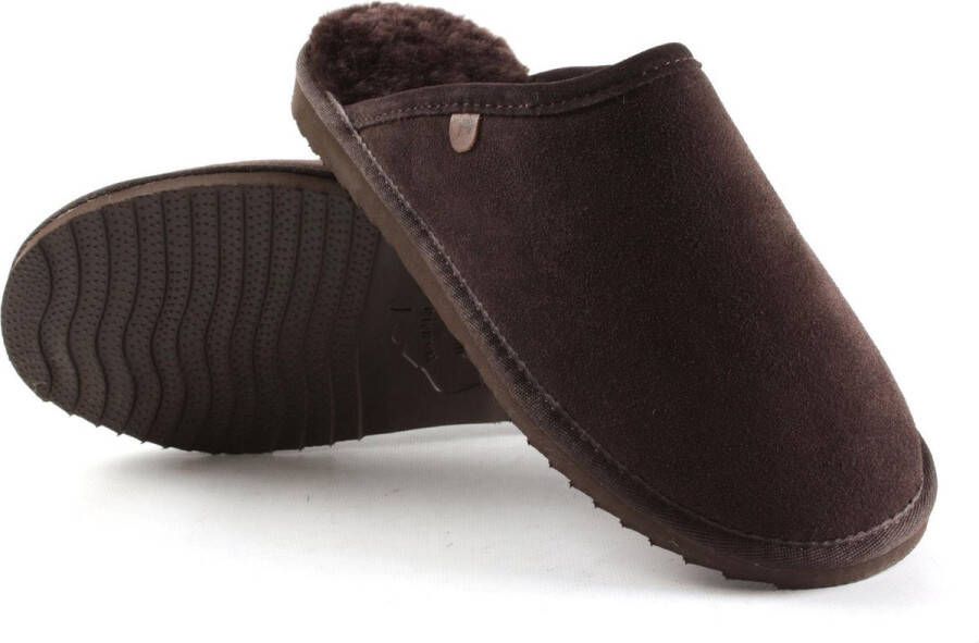 Warmbat Classic Unisex Suede Heren Sloffen Bruin