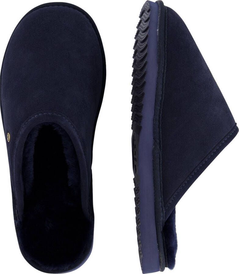 Warmbat Classic Unisex Suede Heren Sloffen Donkerblauw