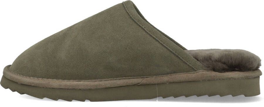 Warmbat Classic Unisex Suede Heren Sloffen Olijfgroen - Foto 4