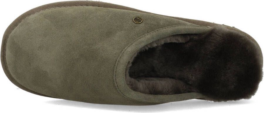 Warmbat Classic Unisex Suede Heren Sloffen Olijfgroen - Foto 5