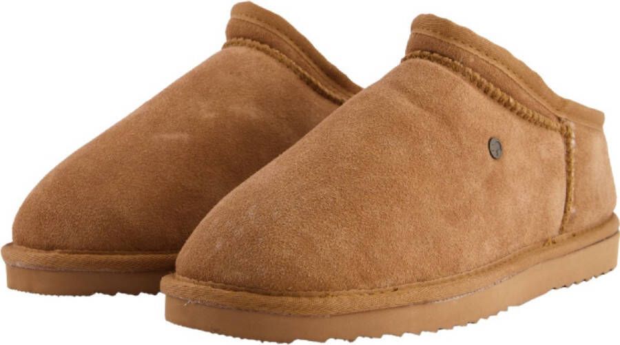 Warmbat Conner Men Suede Heren Sloffen Cognac