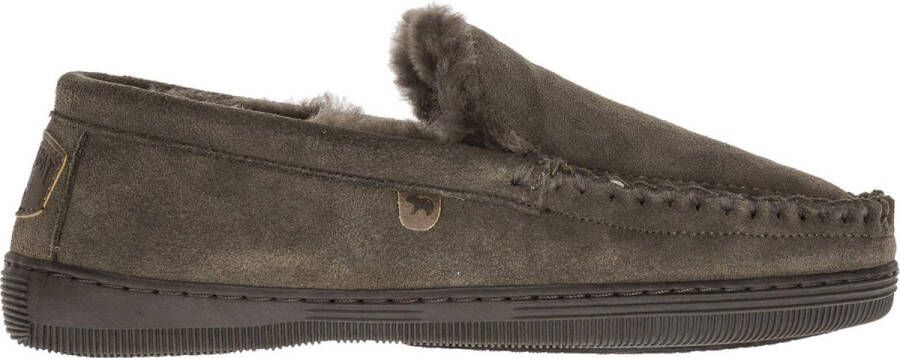 Warmbat Grizzly Suede Heren Pantoffels Pebble