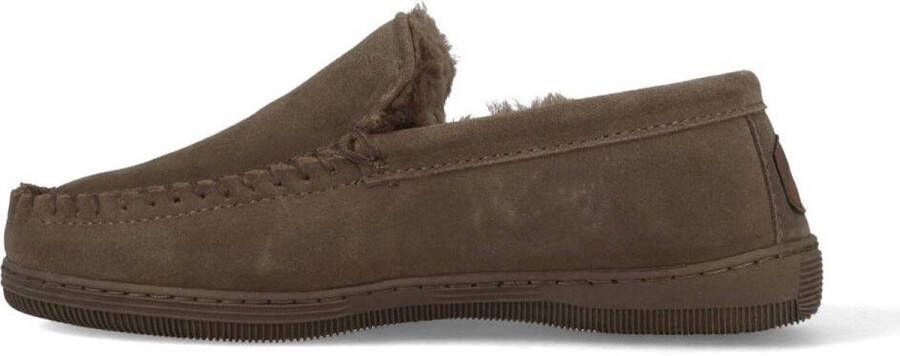 Warmbat Grizzly Suede Heren Pantoffels Pebble