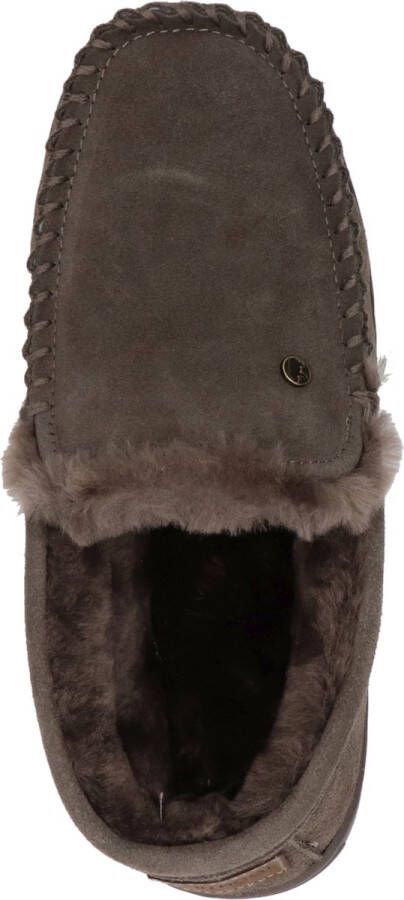 Warmbat Grizzly Suede Heren Pantoffels Pebble