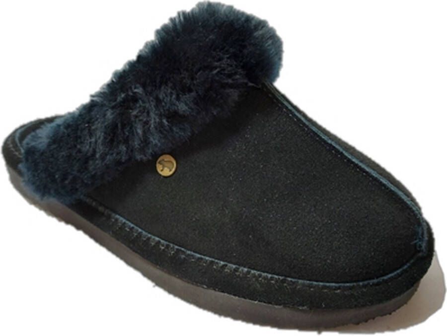 Warmbat Lismore Suede Dames Pantoffels Black