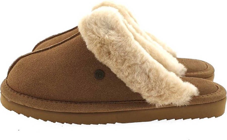 Warmbat Lismore Suede Dames Pantoffels Camel