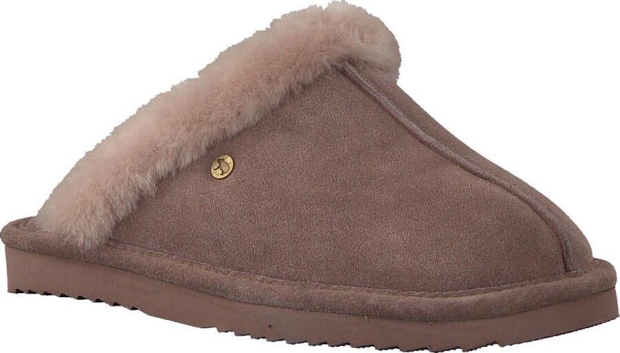 Warmbat Lismore Suede Dames Sloffen Cognac