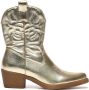 Weloveshoes Black Friday Deal Dames Cowboylaarzen Western Kort Imitatieleer Goud - Thumbnail 2