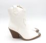 Weloveshoes SmileFavorites® Dames Cowboylaarzen Enkellaarsjes Imitatieleer Wit - Thumbnail 5