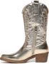 Weloveshoes Smile Favorites Dames Cowboylaarzen met Hak Goud Imitatieleer - Thumbnail 3