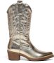 Weloveshoes Smile Favorites Dames Cowboylaarzen met Hak Goud Imitatieleer - Thumbnail 5