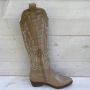 Goedkopeschoenen.com Smile Favorites Dames Cowboylaarzen met Hak Khaki Imitatieleer - Thumbnail 3