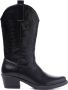 Weloveshoes Black Friday Deal Dames Cowboylaarzen met Hak Imitatieleer Zwart - Thumbnail 2