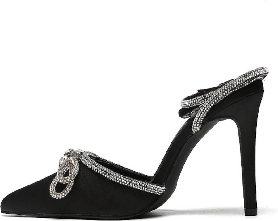 Weloveshoes SmileFavorites Pumps Hakken met Hak Stof Zwart - Foto 2