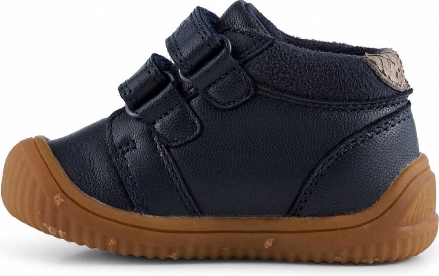 Woden Tristan Leather Sneakers Navy Blauw