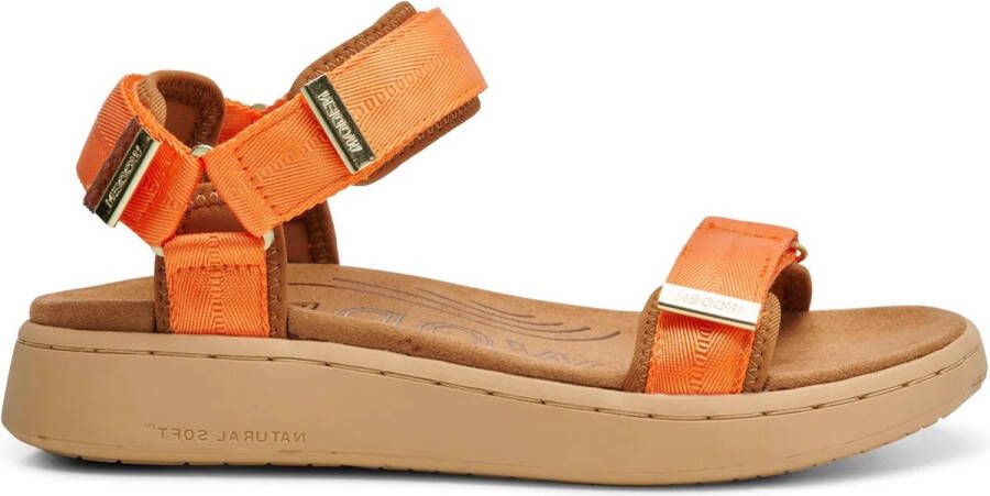 Woden Line Sandalen geel Textiel Dames