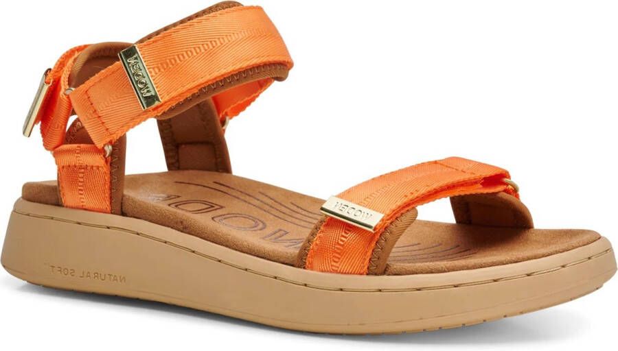 Woden Line Sandalen geel Textiel Dames