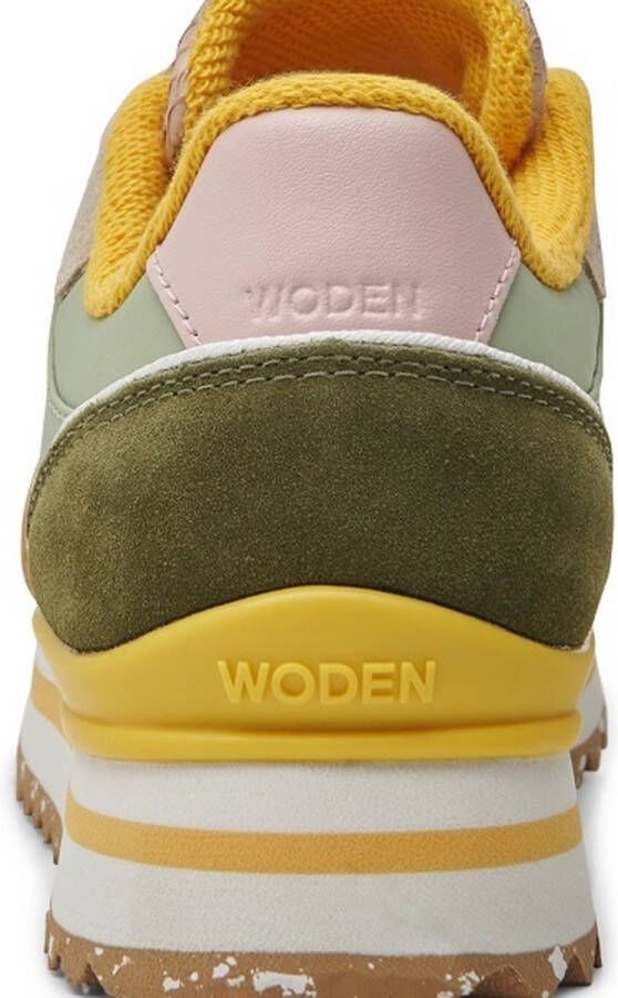 Woden Nellie II Plateau Sneakers groen Leer Dames