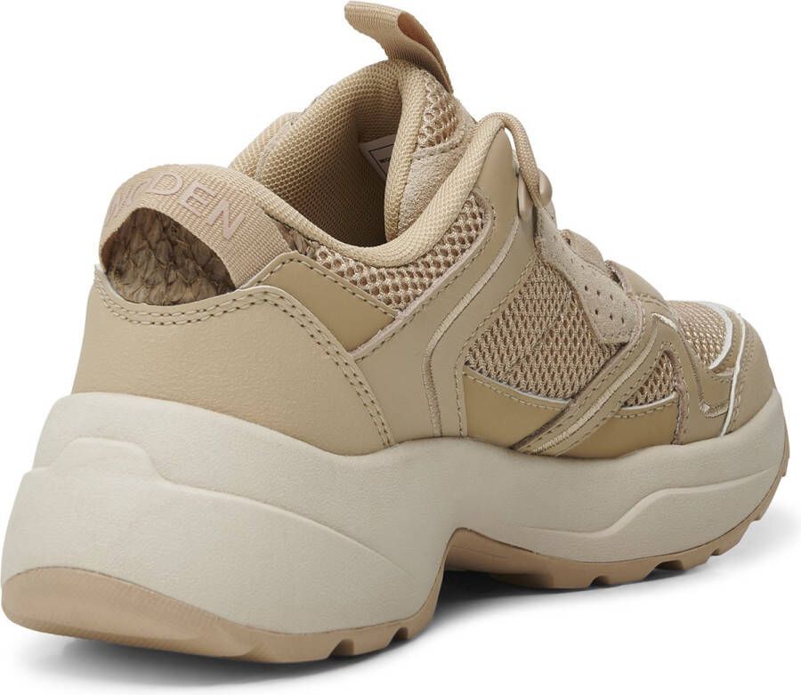 Woden Sif Reflective Lage sneakers Dames Beige