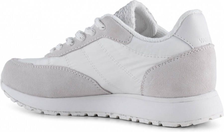 Woden Zachte Sneaker met Visleer Details White Dames