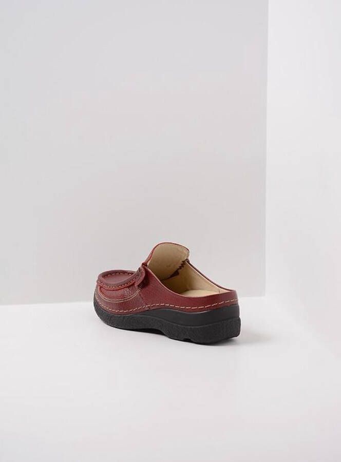 Wolky Comfortschoenen Roll Slide rood leer