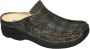 Wolky Comfortschoenen Roll Slide zwart goud metallic suede - Thumbnail 11