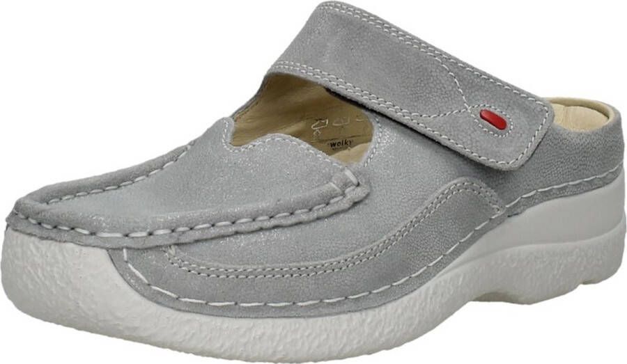 Wolky Comfortschoenen Roll Slipper lichtgrijs nubuck