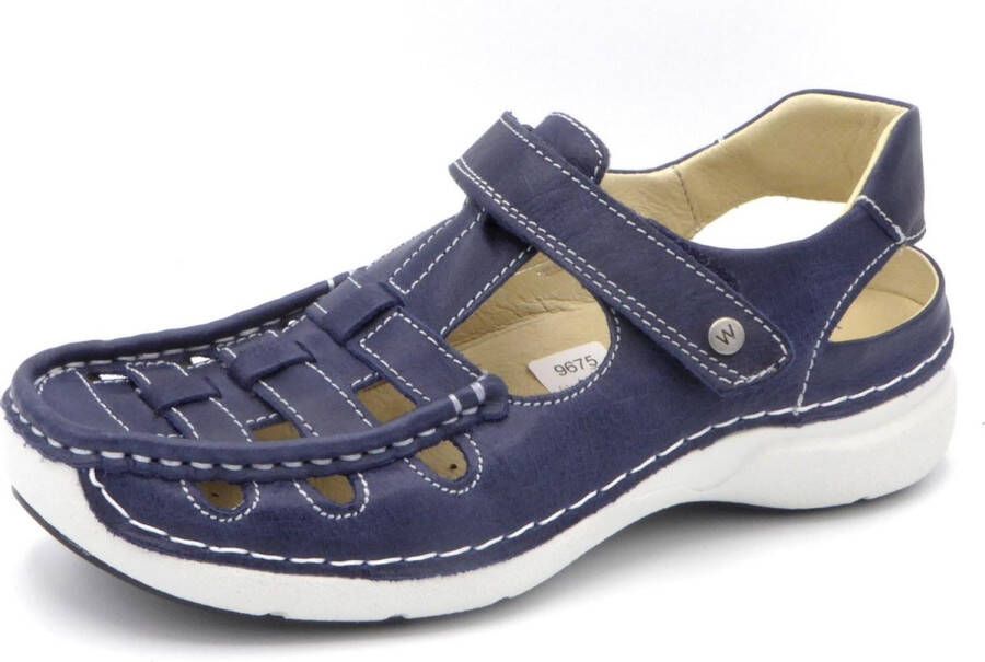 Wolky Dames Sandaal Rolling Sun Oxford 0720435 800 Blauw