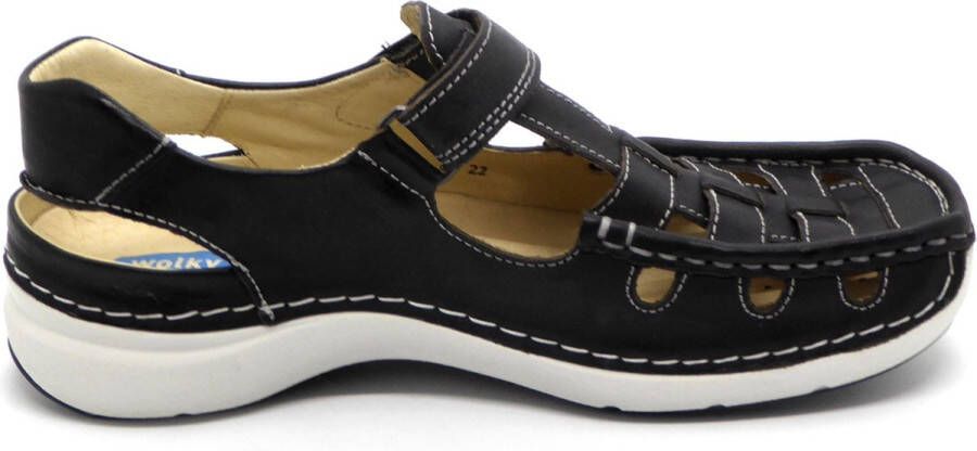 Wolky Comfortschoenen Rolling Sun zwart leer