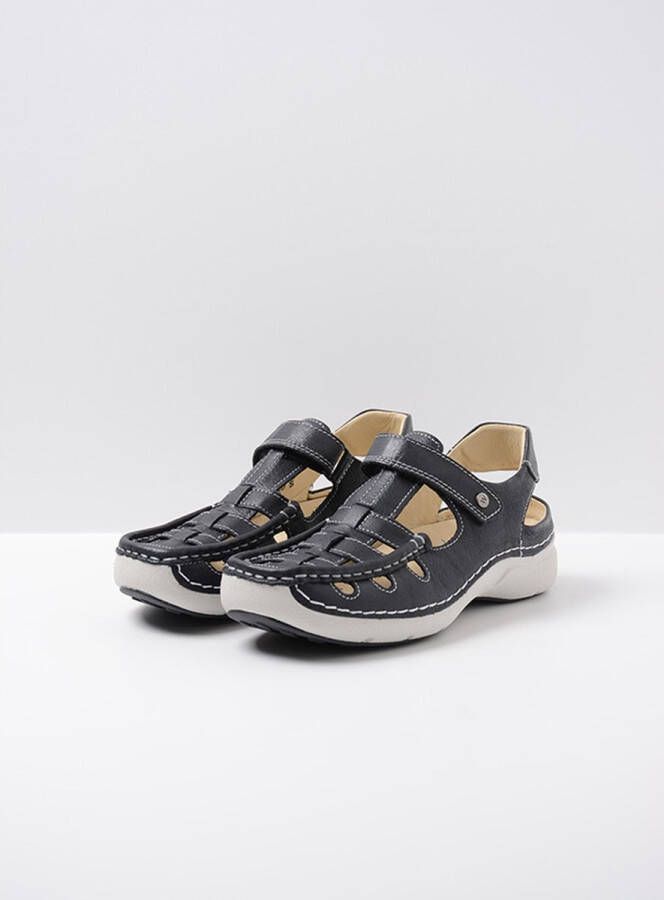 Wolky Comfortschoenen Rolling Sun zwart leer