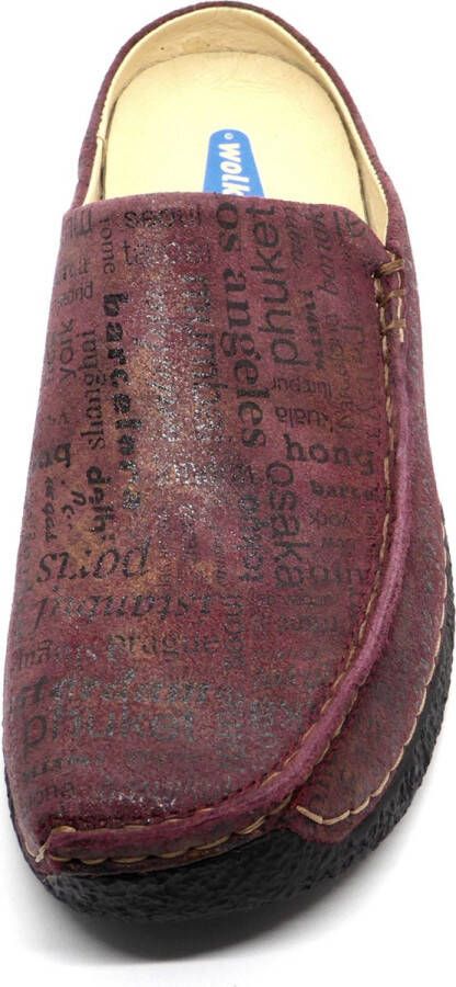 Wolky Comfortschoenen Seamy Slide bordeaux metallic suede