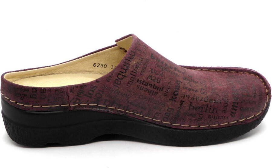 Wolky Comfortschoenen Seamy Slide bordeaux metallic suede