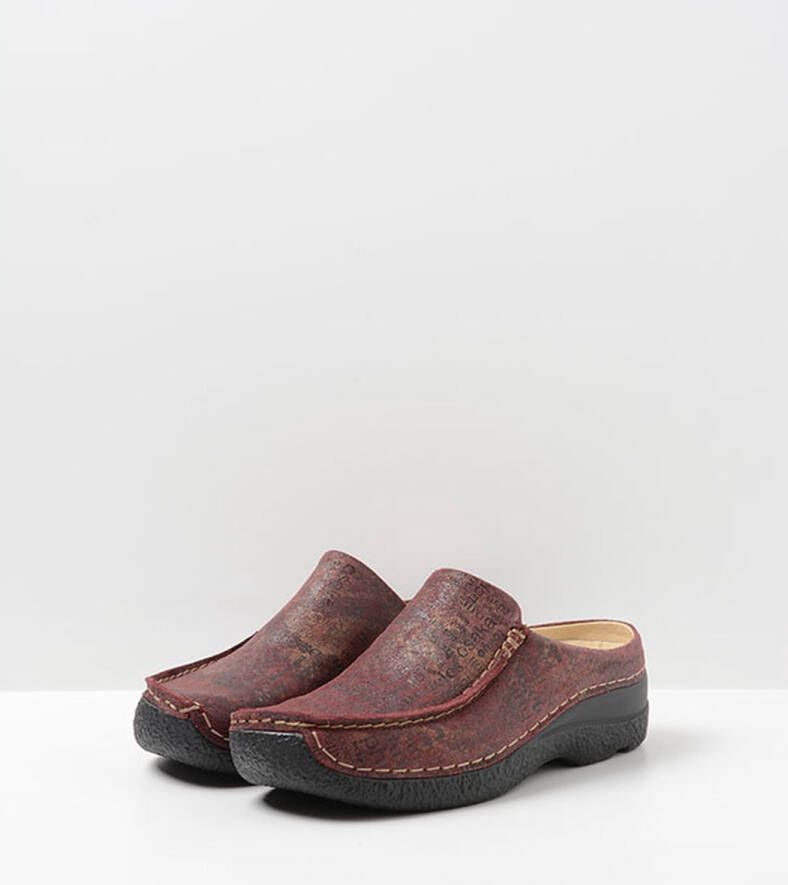 Wolky Comfortschoenen Seamy Slide bordeaux metallic suede