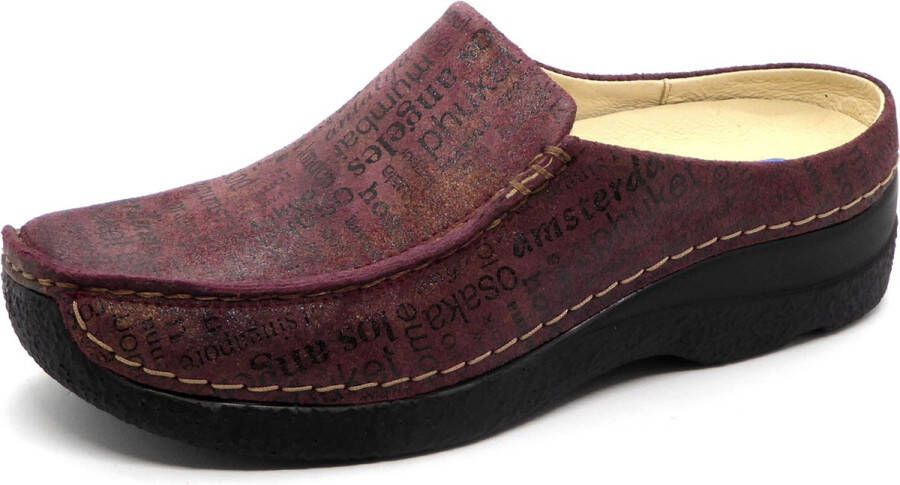 Wolky Comfortschoenen Seamy Slide bordeaux metallic suede