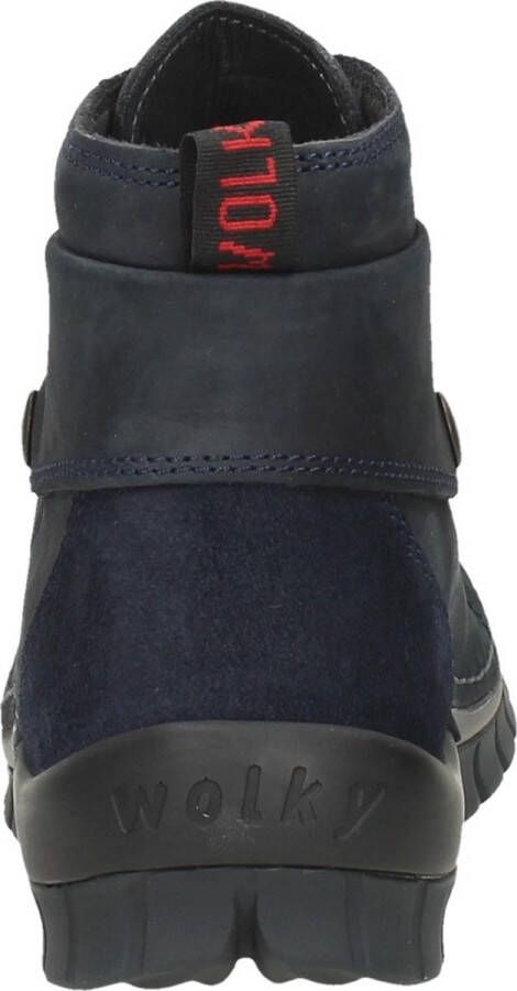 Wolky Hoge veterschoenen Jump blauw nubuck