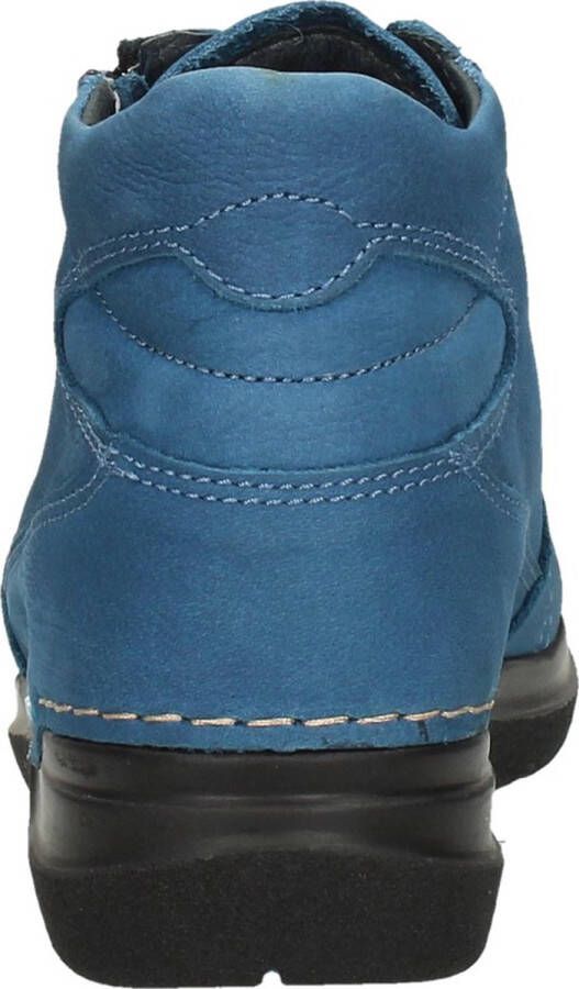 Wolky Hoge veterschoenen Why atlantisch blauw nubuck