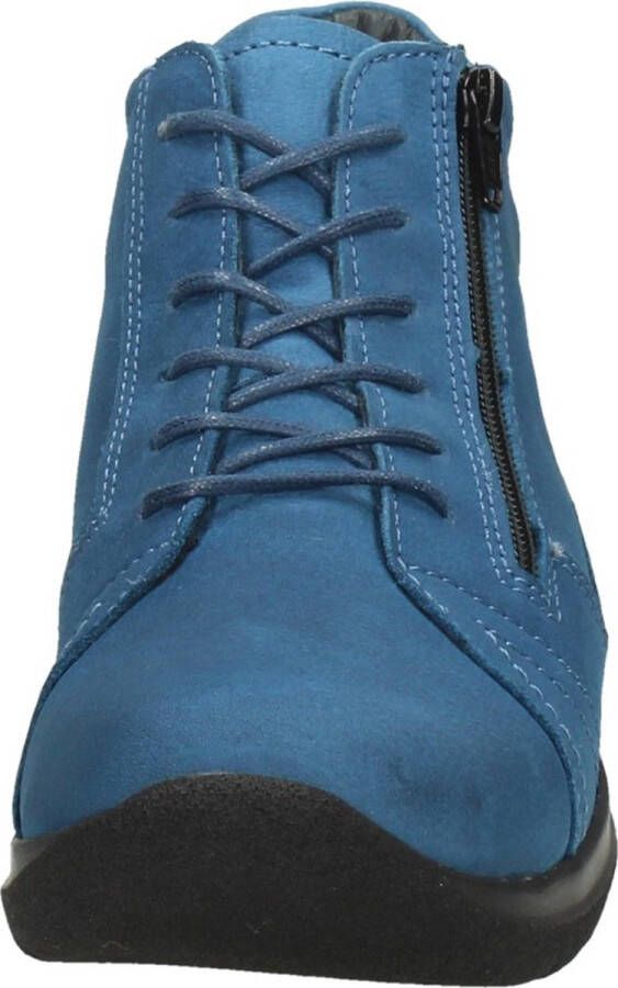 Wolky Hoge veterschoenen Why atlantisch blauw nubuck