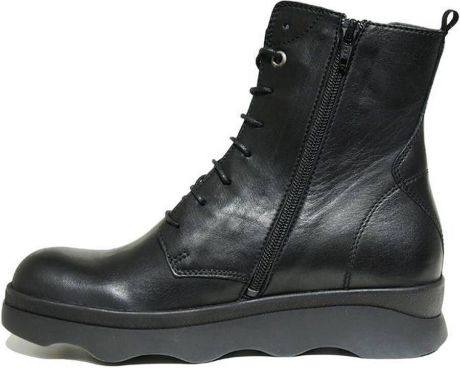 Wolky Akita Leren Veterboots Black Dames