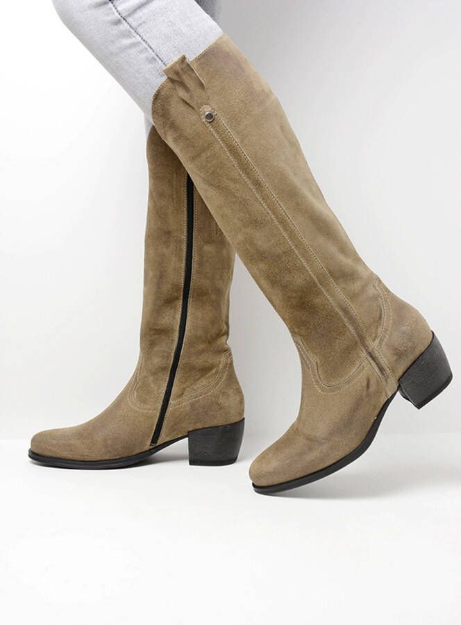 Wolky Laarzen Sundown taupe suede