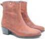 Wolky LUBBOCK Brushed 0287845 434 Roodbruine stoere dames westernboot met rits en uitneembaar voetbed - Thumbnail 4