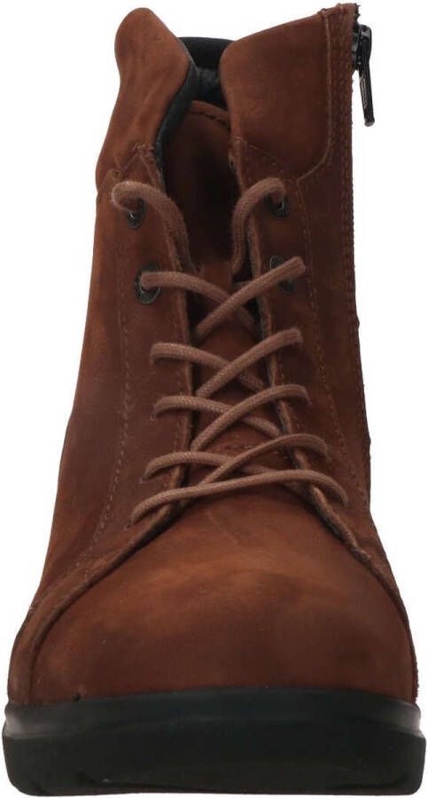 Wolky Midi Veterschoenen Hak cognac